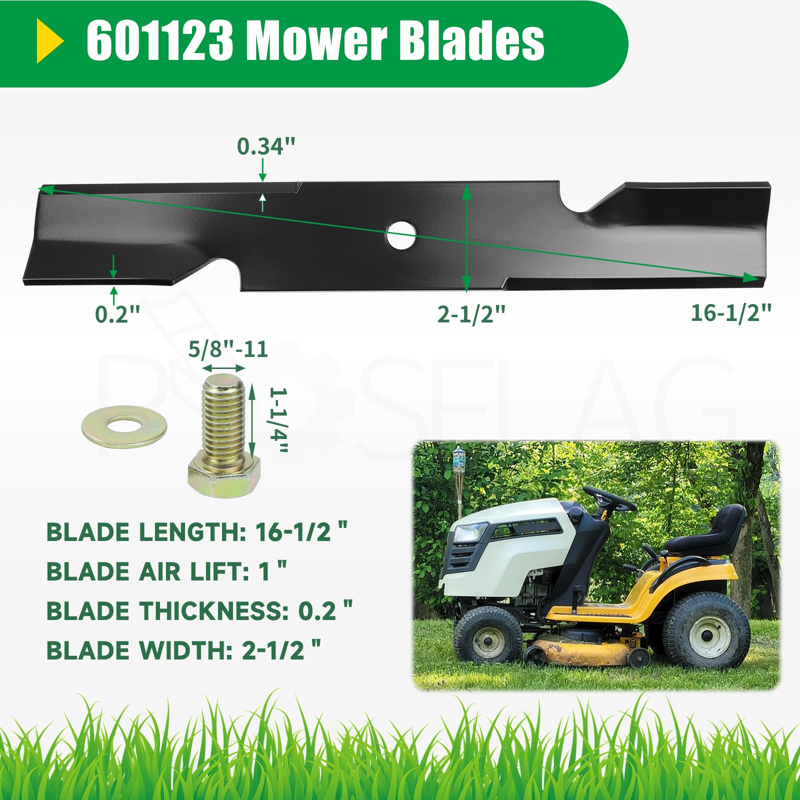 POSFLAG full blade flat lay showing low-lift profile for improved airflow