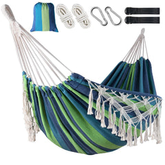 Posprica front view hammock shows full spread and inviting relaxation