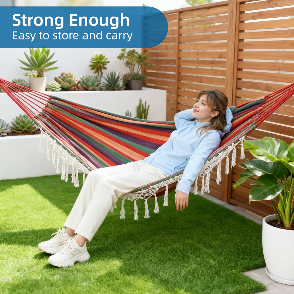 Posprica hammock packed in carry bag for convenient transport and storage