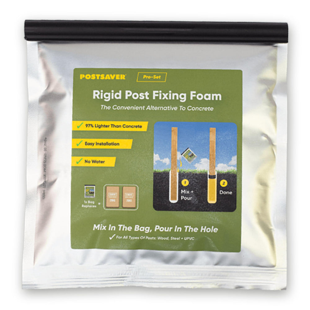POSTSAVER Pro-Set front label showing product size and benefit