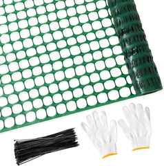 PotatoLife front view of rolled green mesh fence showing compact packaging and convenience
