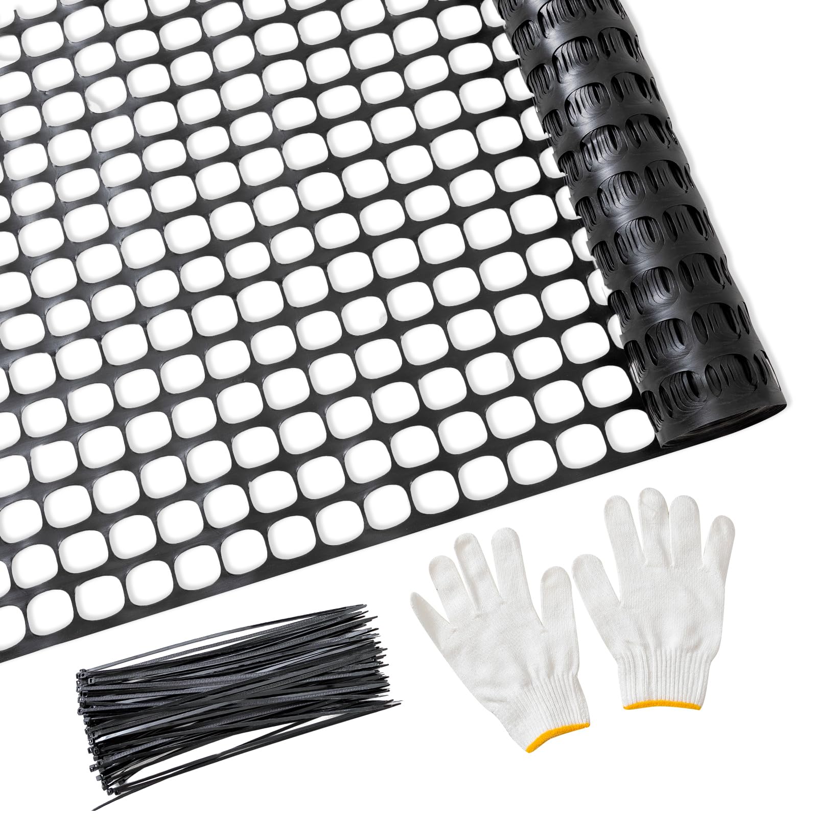 PotatoLife front view of black mesh roll showing compact packaging and portability