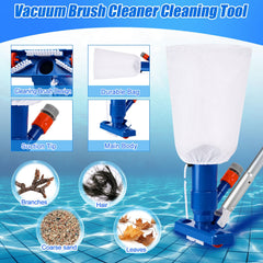 Potchen brush head detail scrubbing pool walls to remove grime