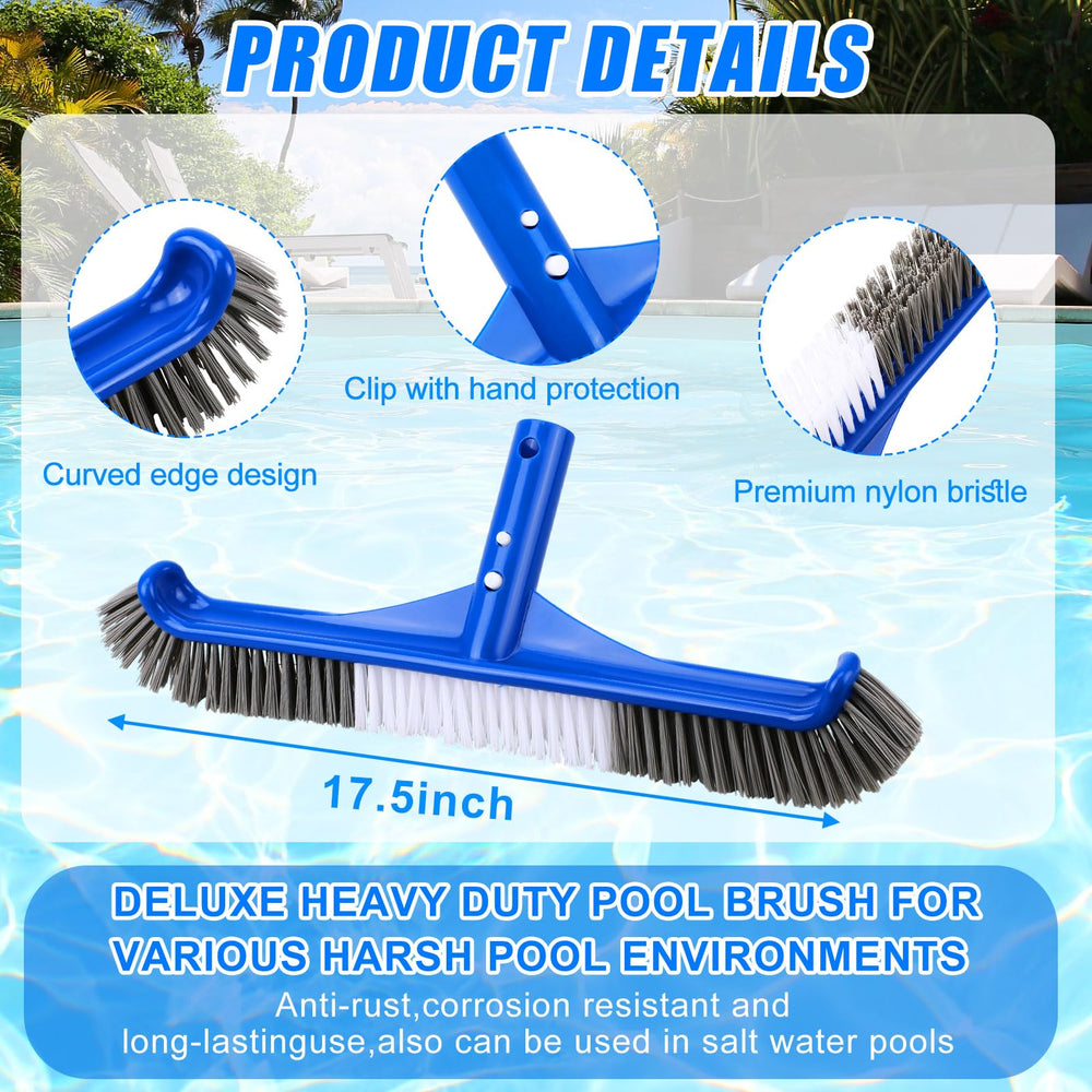 Potchen brush head scrubbing vinyl wall preventing algae buildup