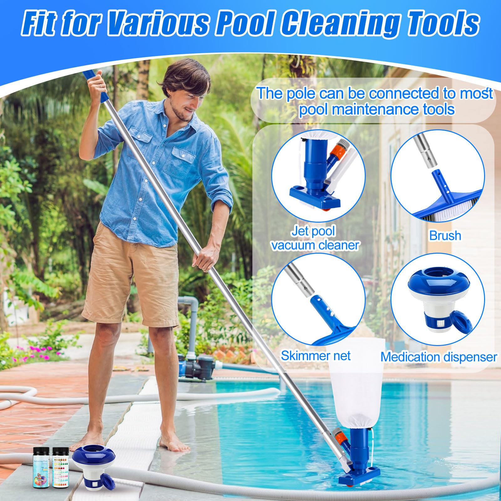 Potchen chlorine floater releasing sanitizer for steady water protection