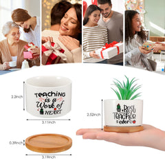Potchen close-up of printed message on pot, clear gratitude text benefit