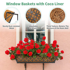Potchen planter filled with colorful flowers and herbs illustrating attractive, continuous floral display potential