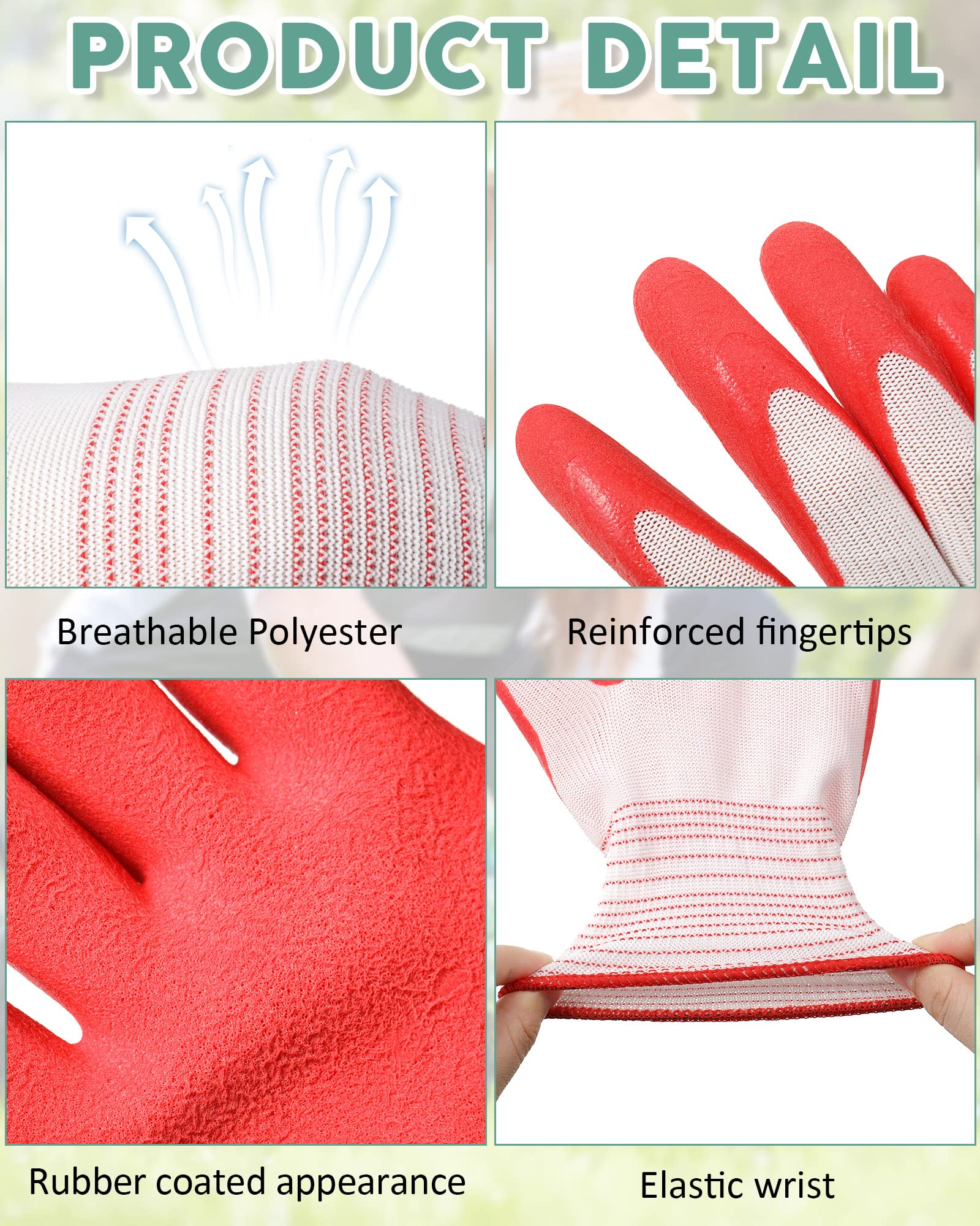 Potchen gloves worn holding garden trowel for stable grip