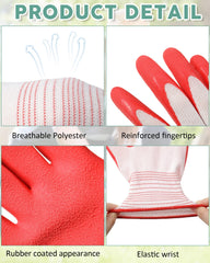 Potchen gloves worn holding garden trowel for stable grip