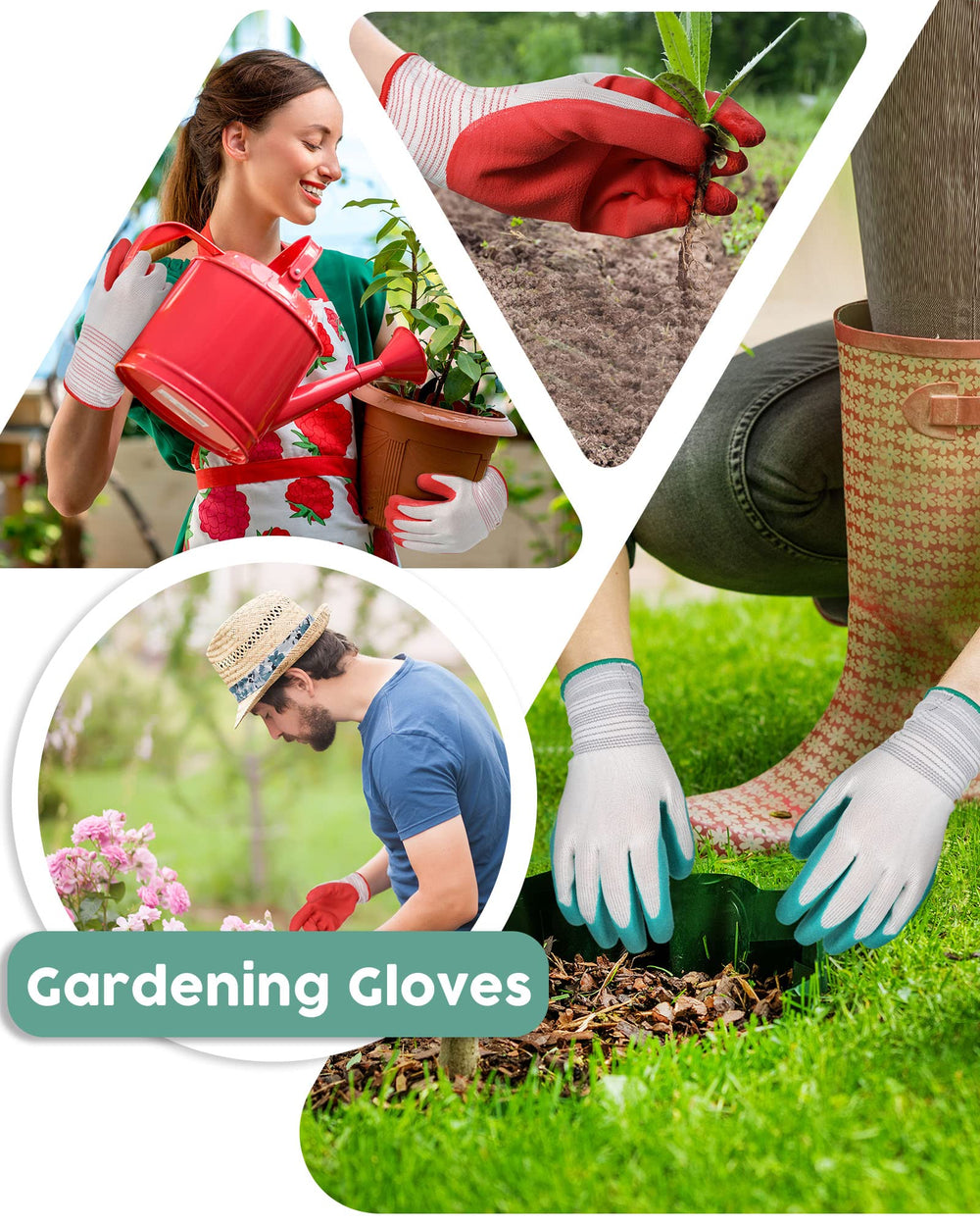 Potchen green and red glove pairs highlighting color options