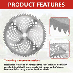 Potiarey 10 inch 80T carbide-tipped blade edge detail for long-lasting sharpness