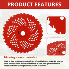 Potiarey 9 inch 36T carbide blade beside ruler showing size and precise cutting control