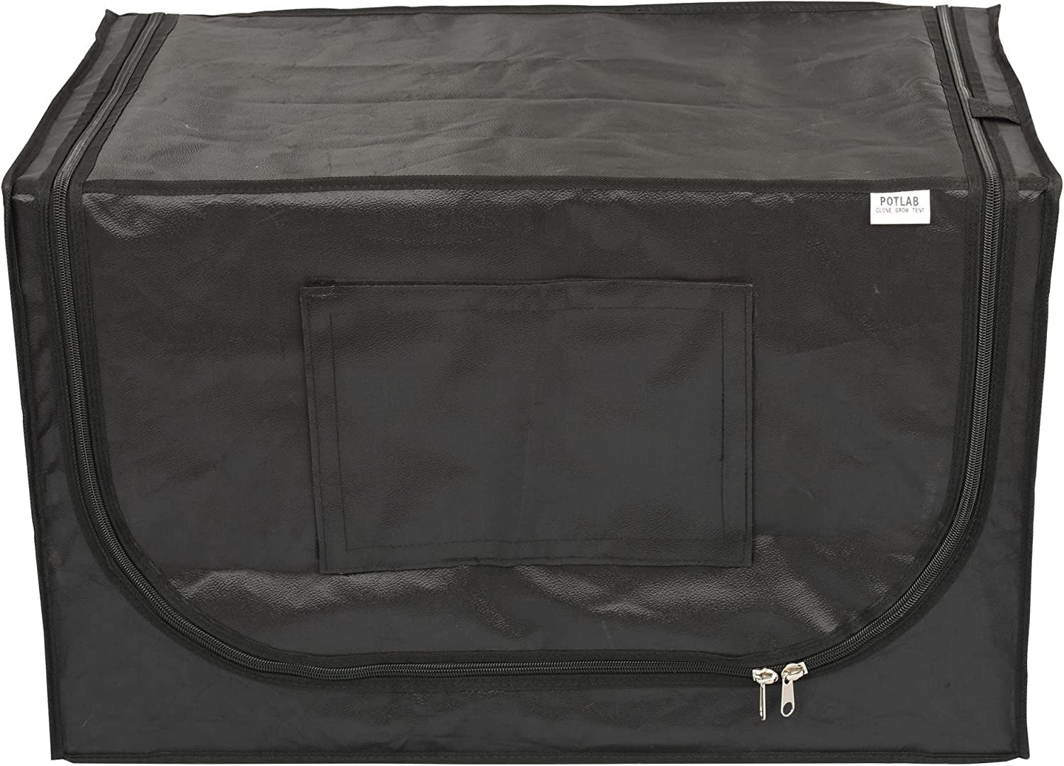 POTLAB front view tent showing full enclosure and access zippers for easy use