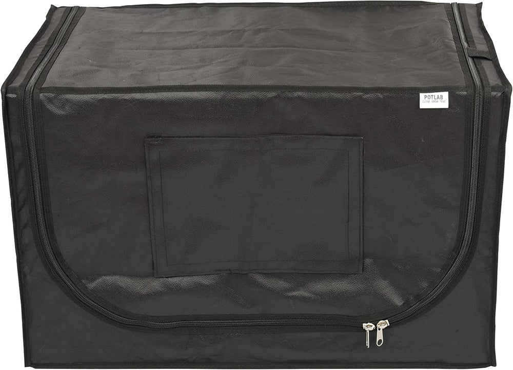 POTLAB front view tent showing full enclosure and access zippers for easy use