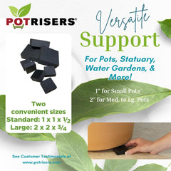 POTRISERS close-up textured recycled rubber with durable grip benefit