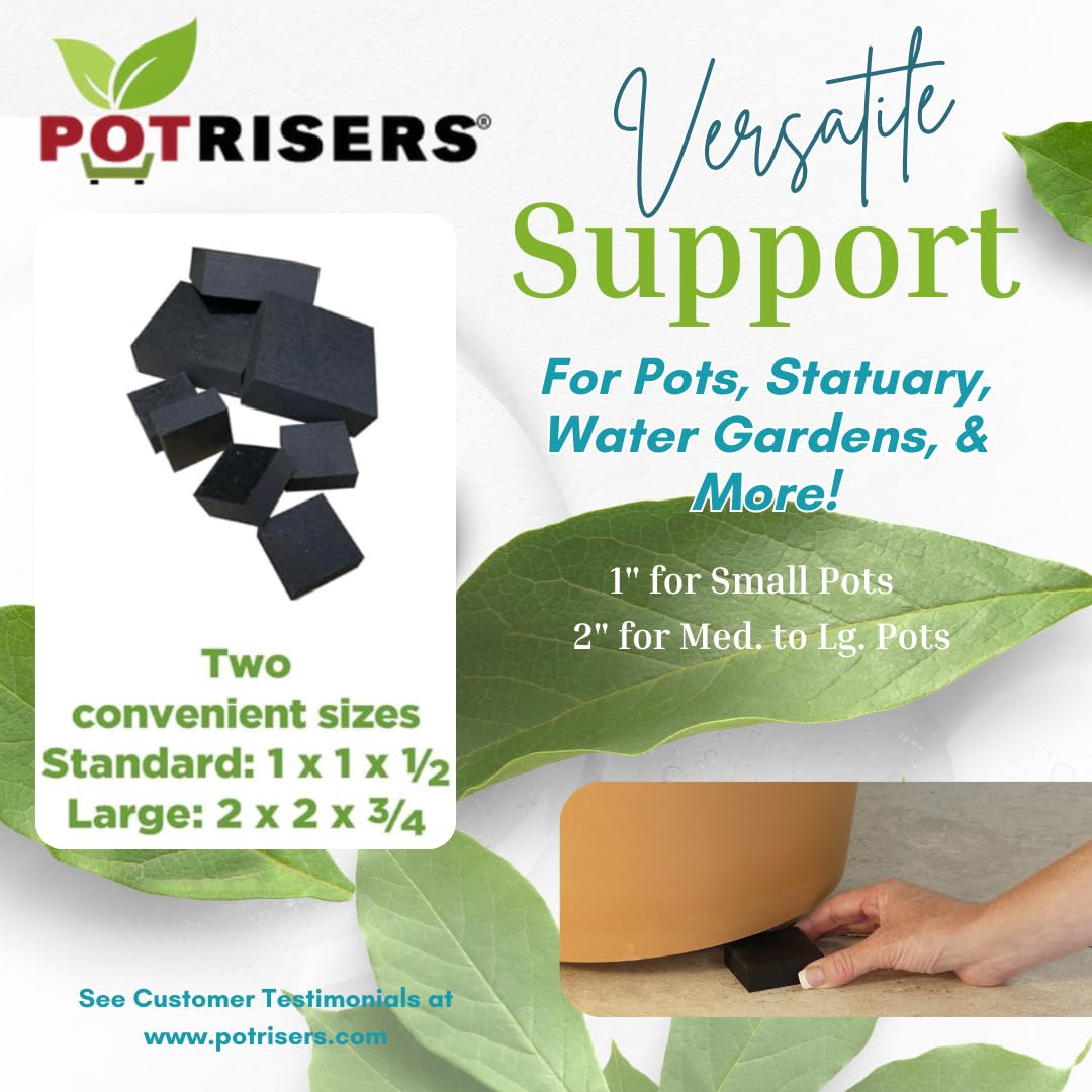 POTRISERS close-up texture of rubberized surface for non-slip grip benefit