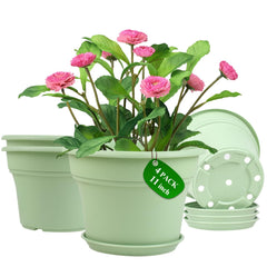 Pottiffe front view of four 11-inch pots showing clean decorative look and versatility
