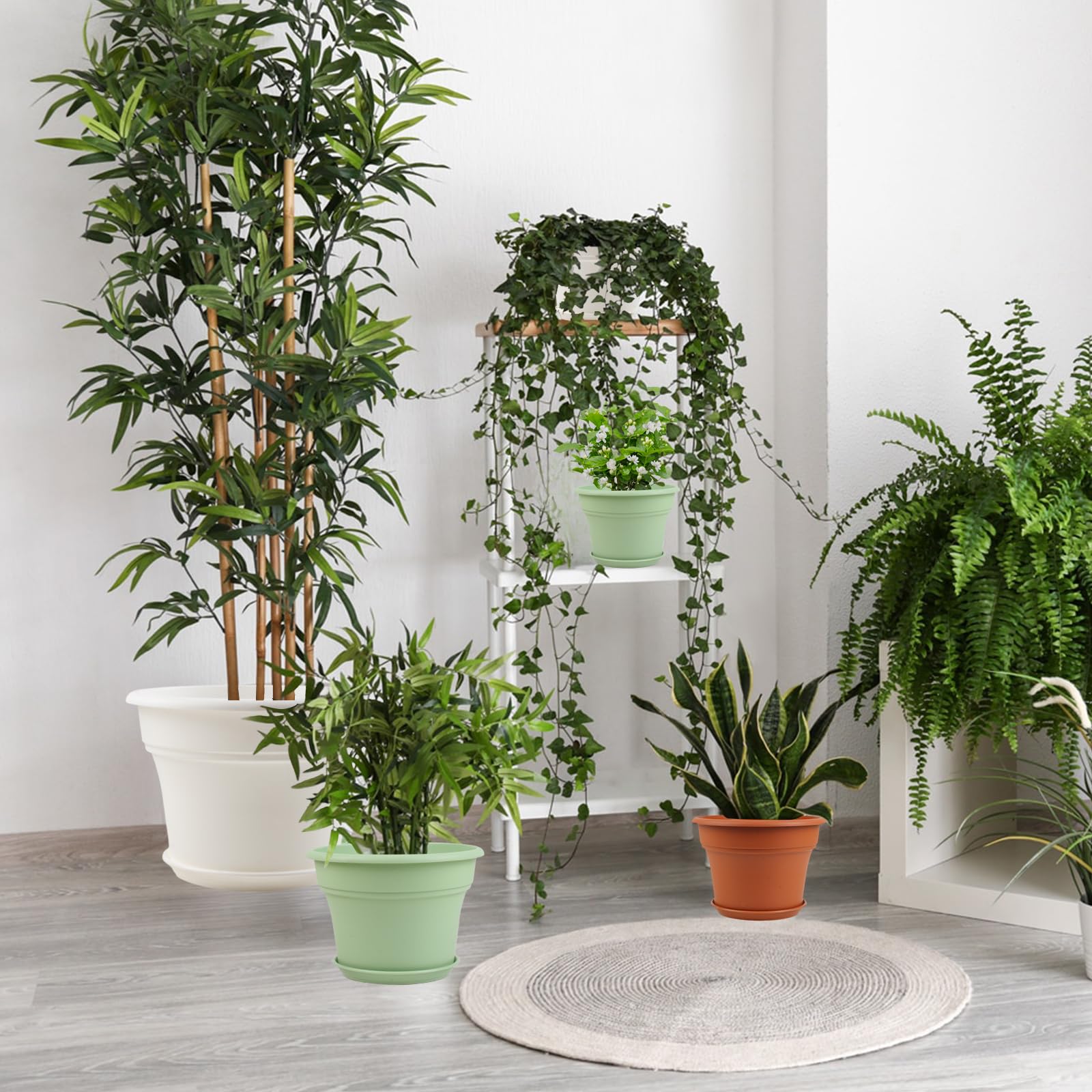 Pottiffe 16-inch pot beside ruler showing scale and fit for medium plants benefit