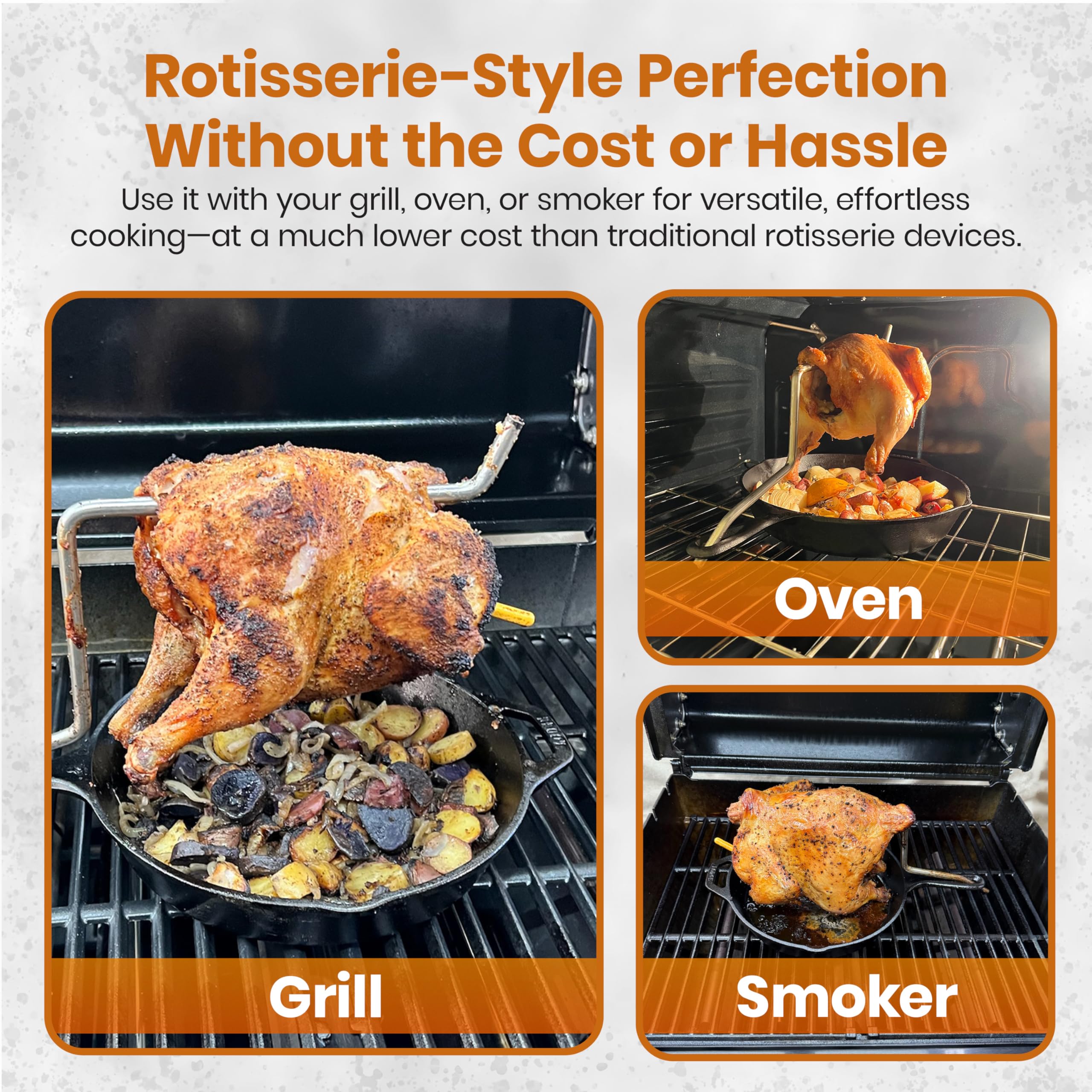 PoulTree inside oven with golden crispy skin showing consistent convection browning