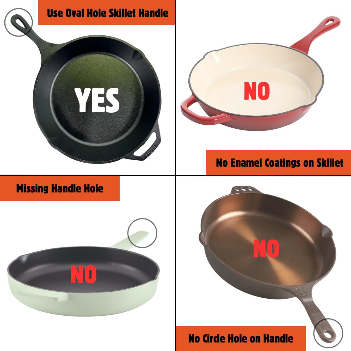 PoulTree rod beside skillet and reamer showing compatibility and easy setup