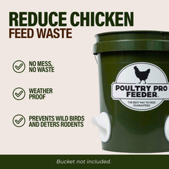 Poultry Pro close-up of port and gasket for reduced spillage benefit