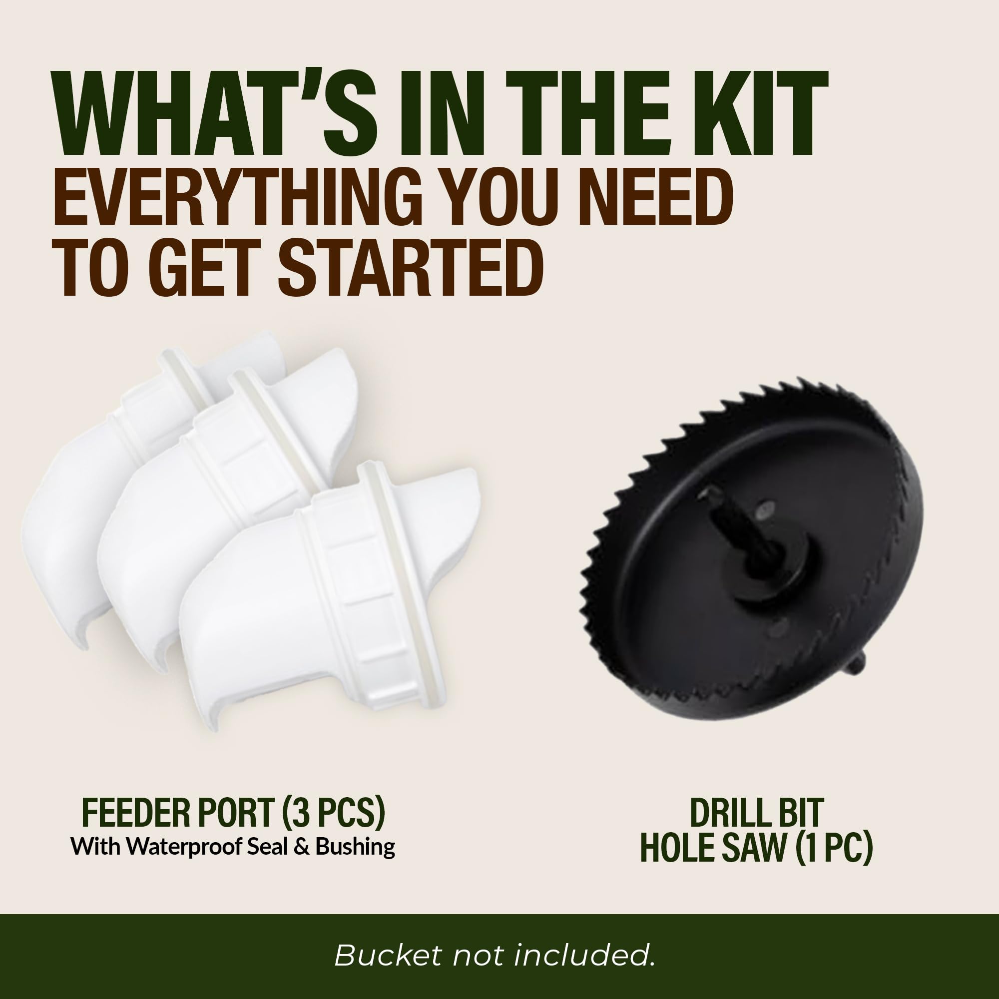 Poultry Pro feeder in use with chickens minimizing feed waste in yard