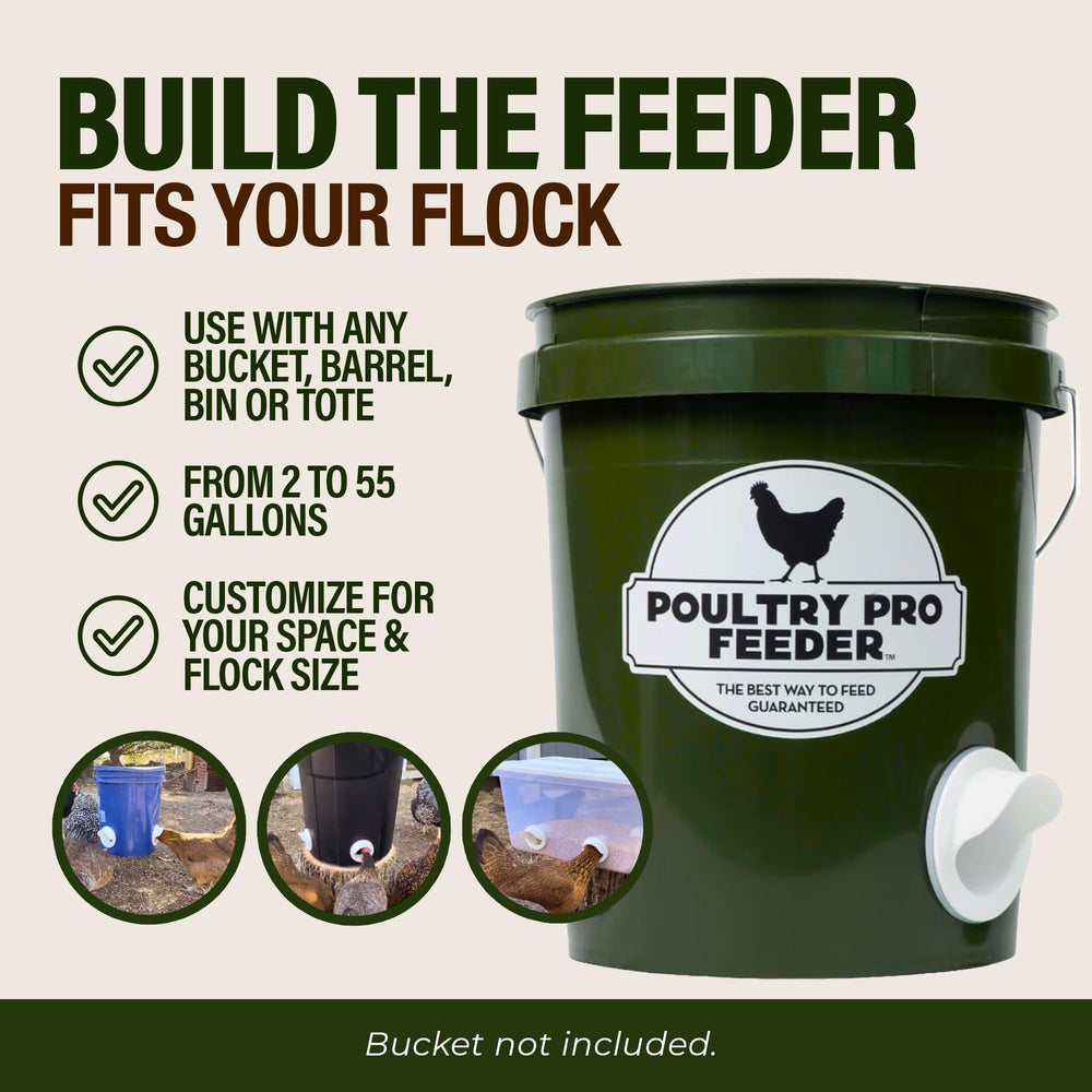 Poultry Pro side view of a drum feeder showing increased capacity advantage