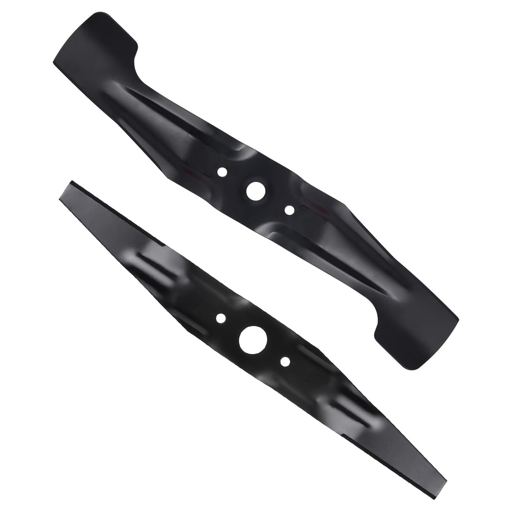 Poweka HRX217 front view of replacement blade set showing both blades and packaging, clear fitment benefit