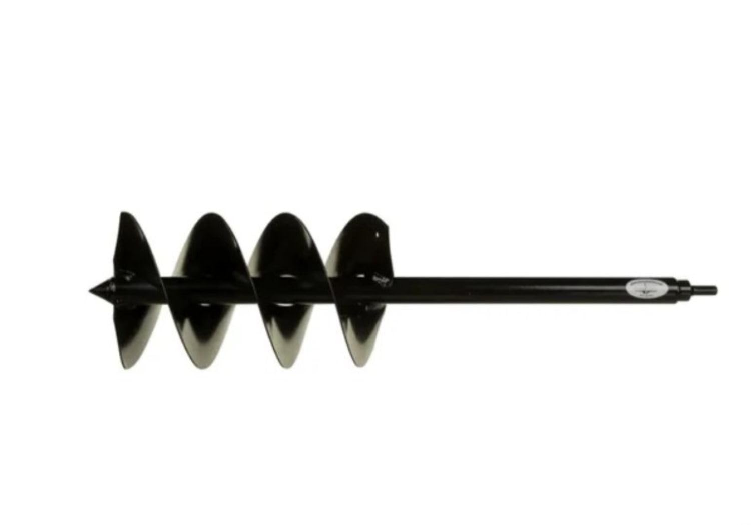 Power Planter front view of 7x28 auger showing full shaft and flights, durable tool benefit
