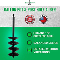 Power Planter 1/2-inch non-slip hex drive close detail for secure drill connection benefit