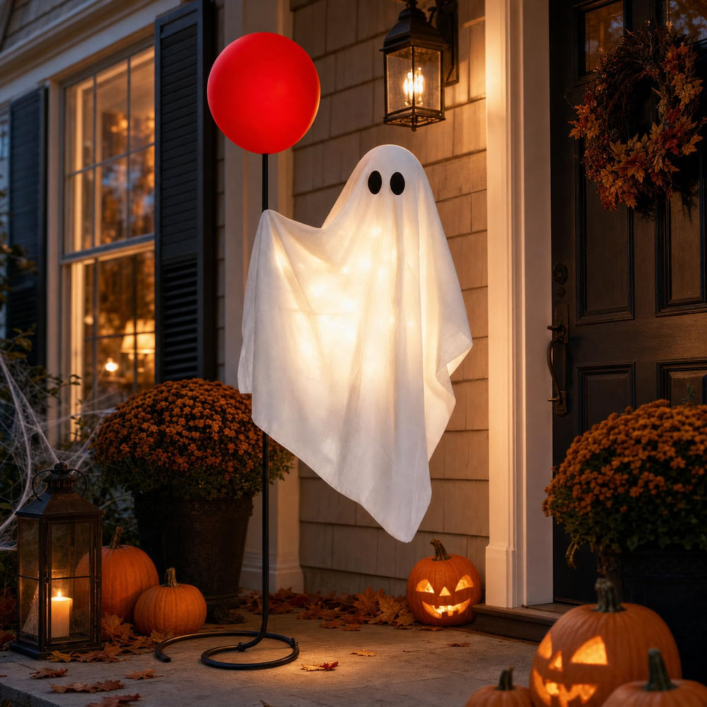 Power Your Lawn ghost staged indoors for party ambiance and photo-ready decor
