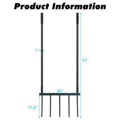 Powerber broadfork tine close-up highlighting reinforced steel and rust-resistant coating