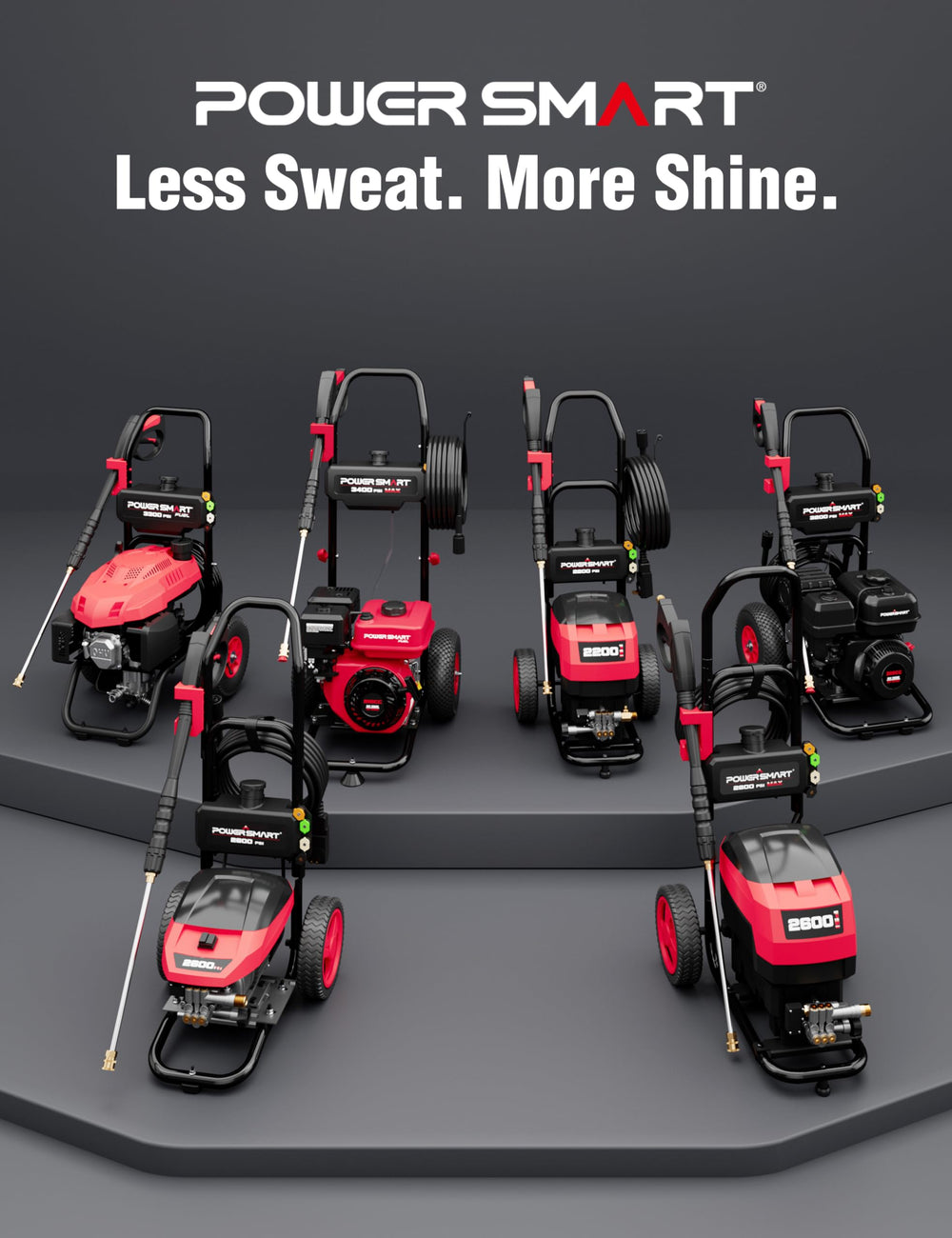 PowerSmart size comparison with hands showing easy transportability