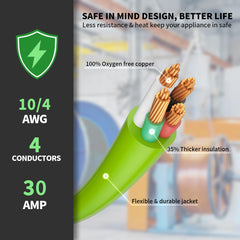 POWGRN cable jacket texture close-up showing weatherproof, abrasion-resistant outer layer
