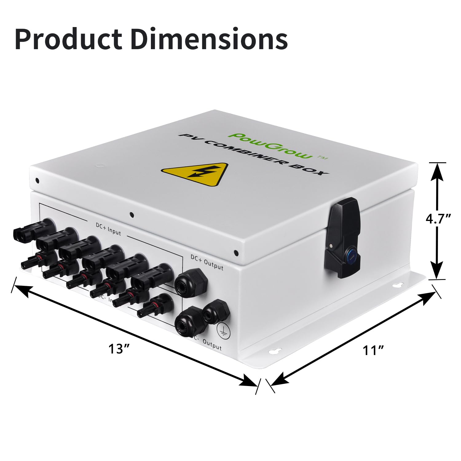 PowGrow next to ruler for scale showing compact footprint and space-saving benefit