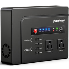 powkey front panel showing display and buttons for easy control