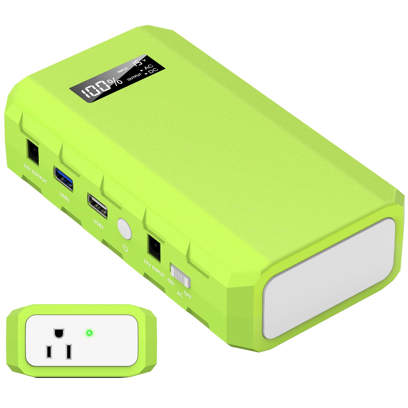 powkey front view showing compact power station and portability benefit