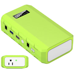 powkey front view showing compact power station and portability benefit