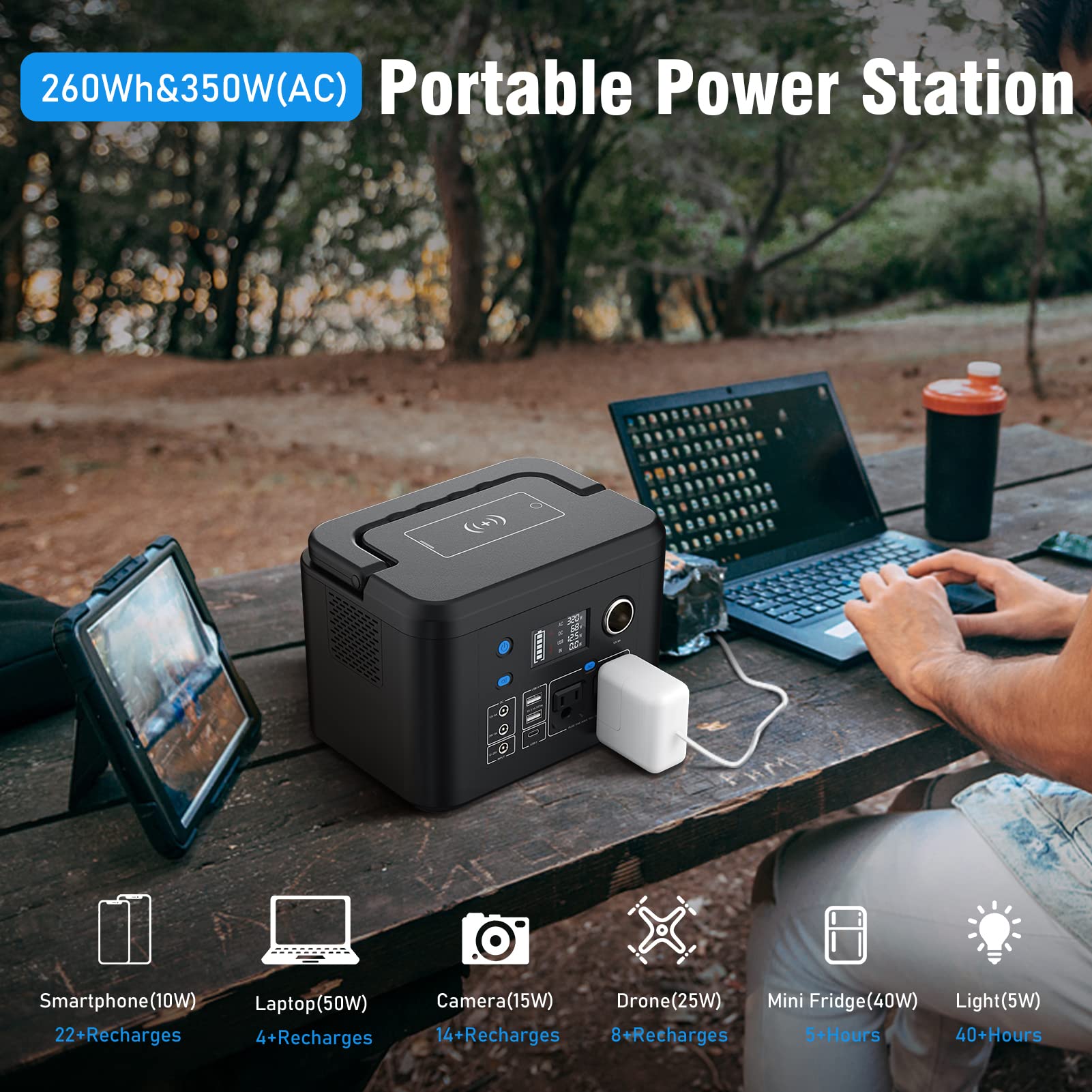 powkey solar input connection detail for off-grid solar charging benefit