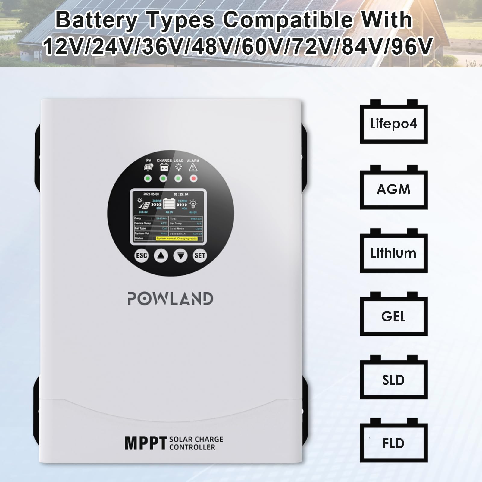 POWLAND installed in an RV electrical bay showing compact fit and organized layout