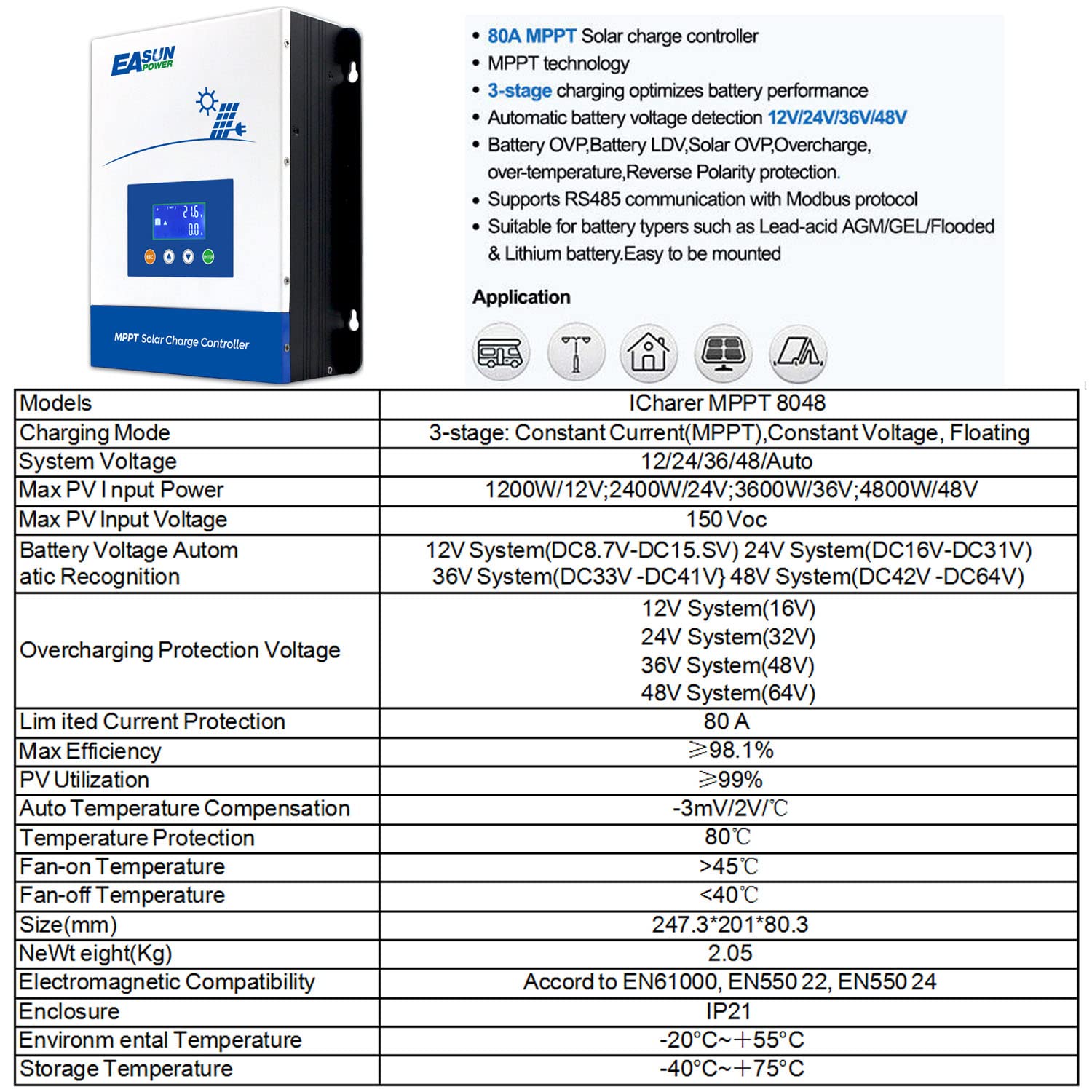 POWLAND installed on an RV battery bank demonstrating reliable charging