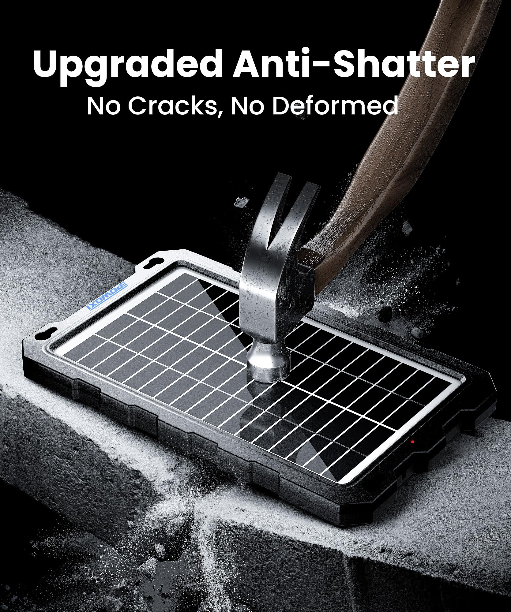 POWOXI alligator clips attached to battery terminals for direct maintenance charging