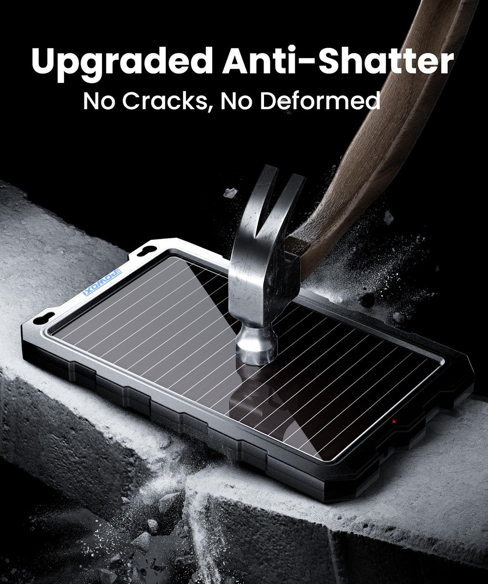 POWOXI alligator clips attached to battery showing direct-charge convenience