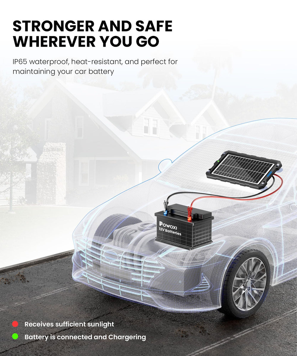 POWOXI cigarette-lighter plug connected in car socket for quick, tool-free use