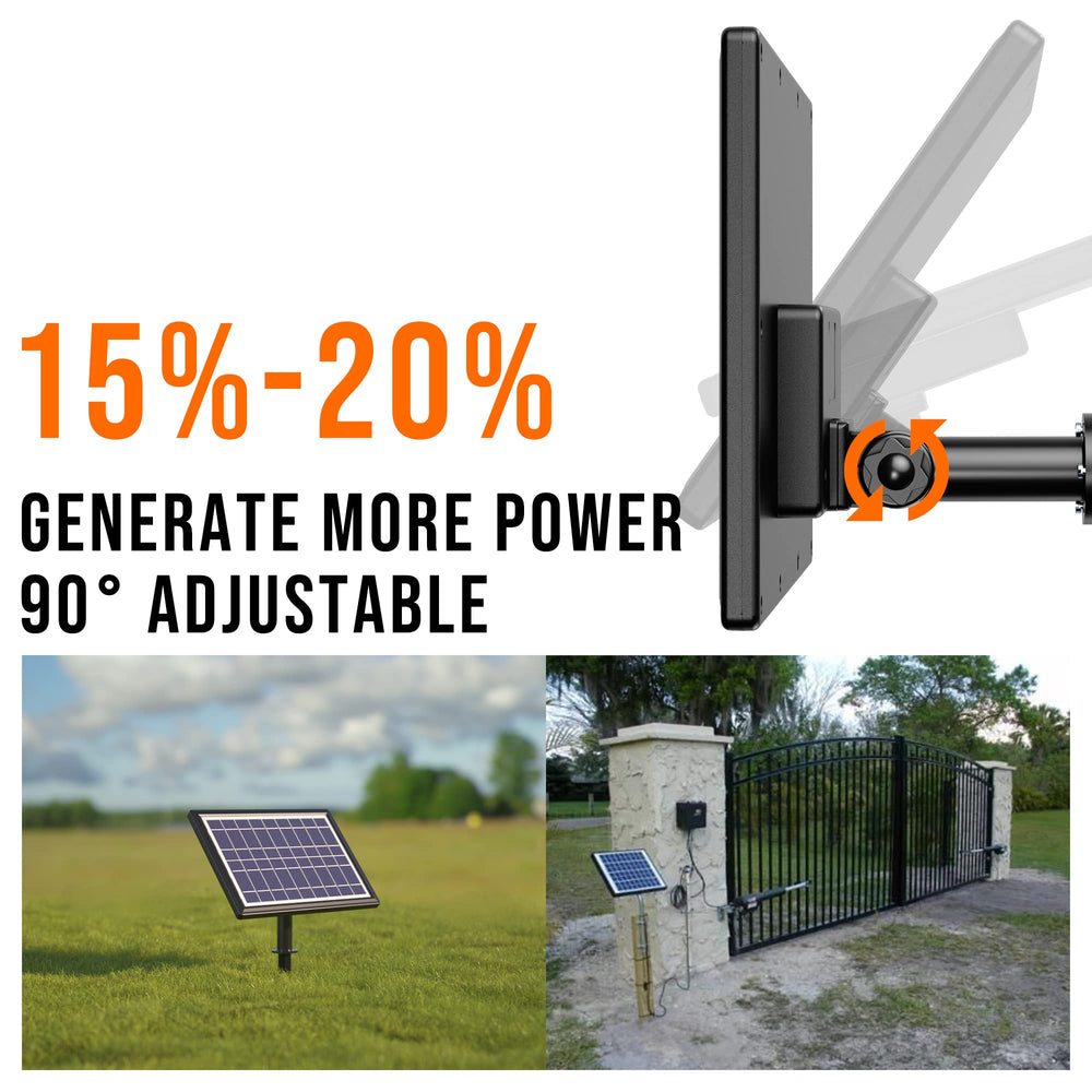 POWOXI ground stake installation in soil illustrating quick portable mounting