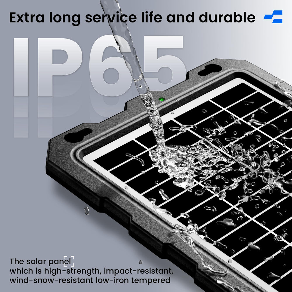 POWOXI solar panel mounted on vehicle hood showing outdoor, everyday use