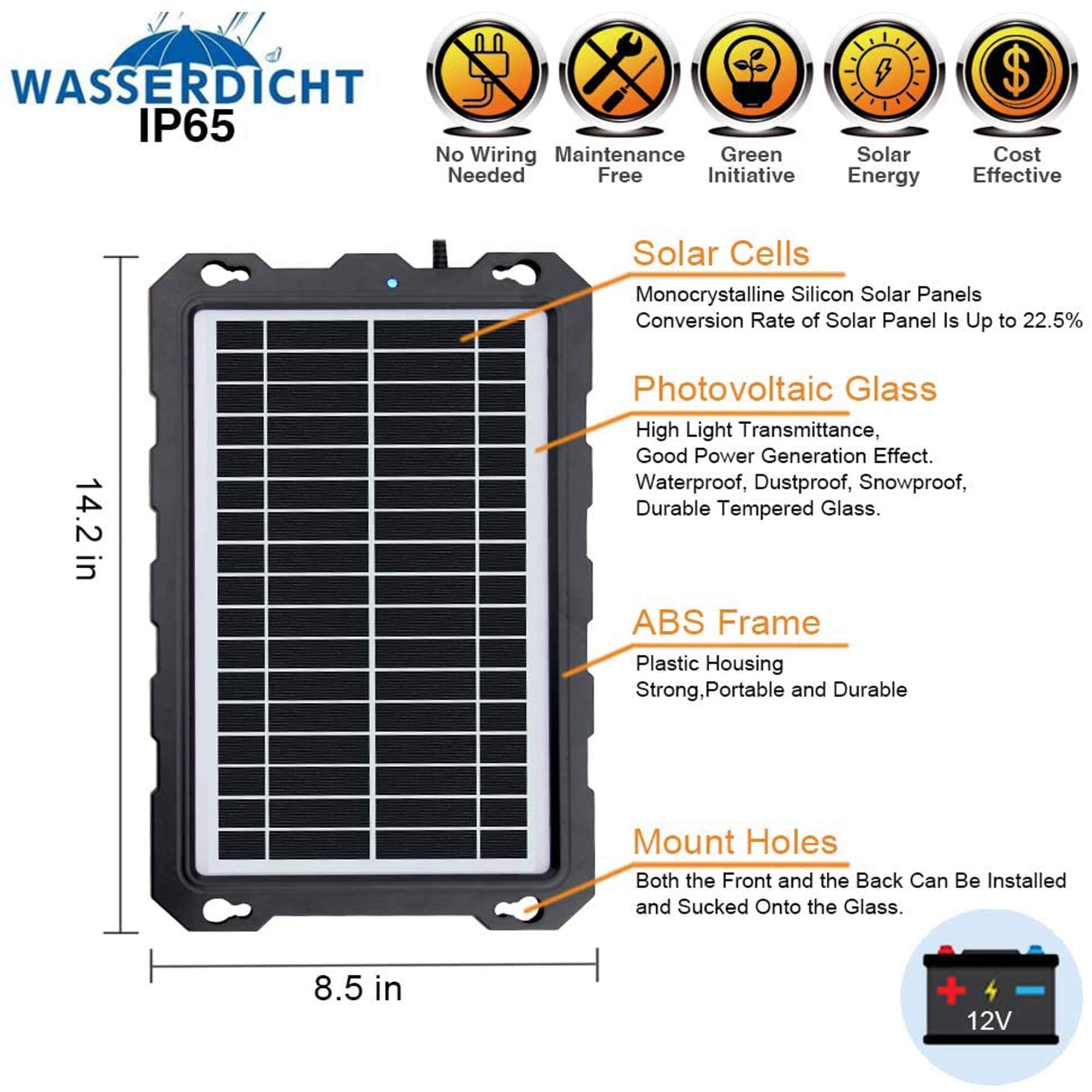 POWOXI panel held in a hand for scale showing compact size and portability