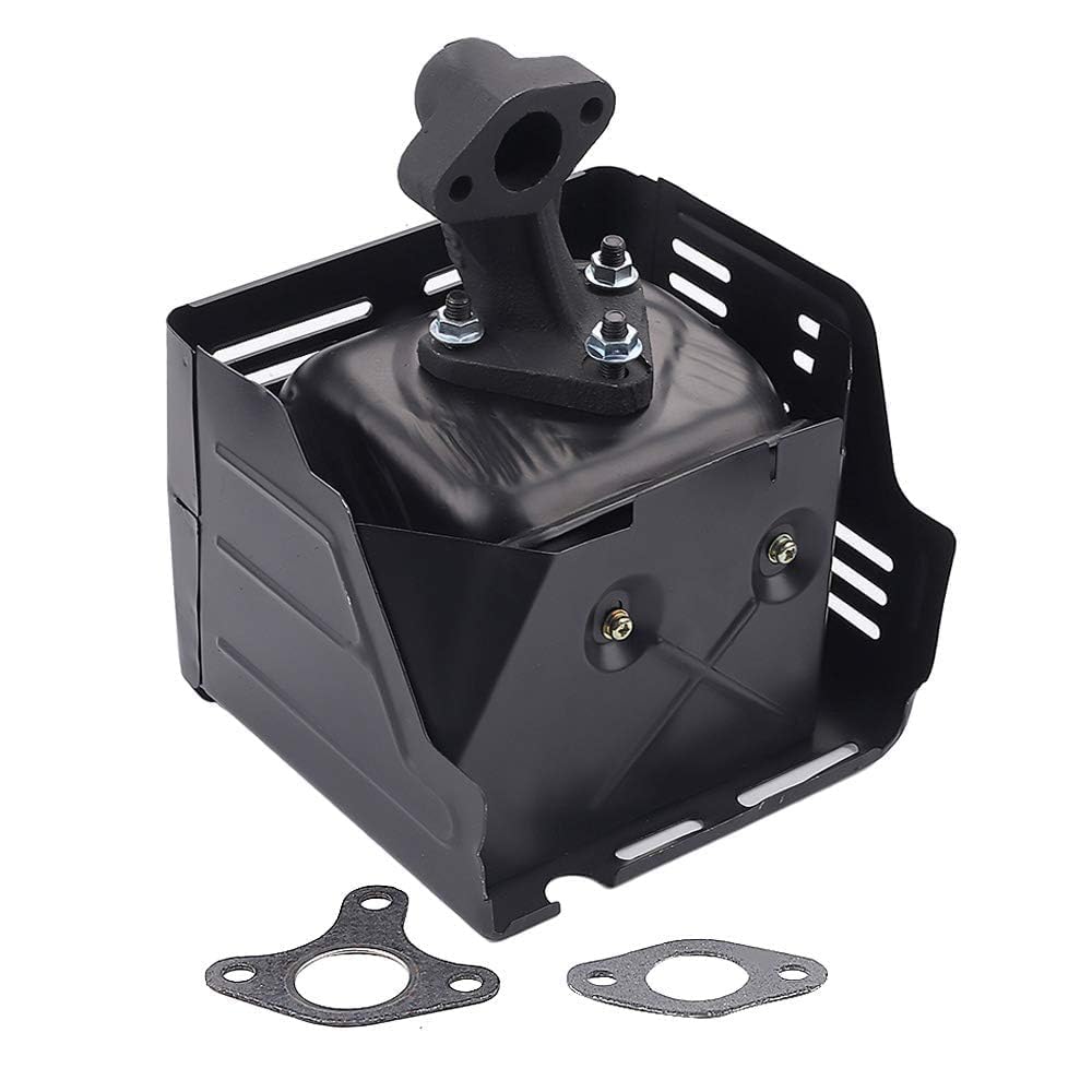 Powtol front view muffler assembly showing clean fit and improved noise control