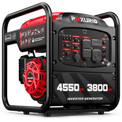 POXURIO front view open frame showing compact portable power and easy transport