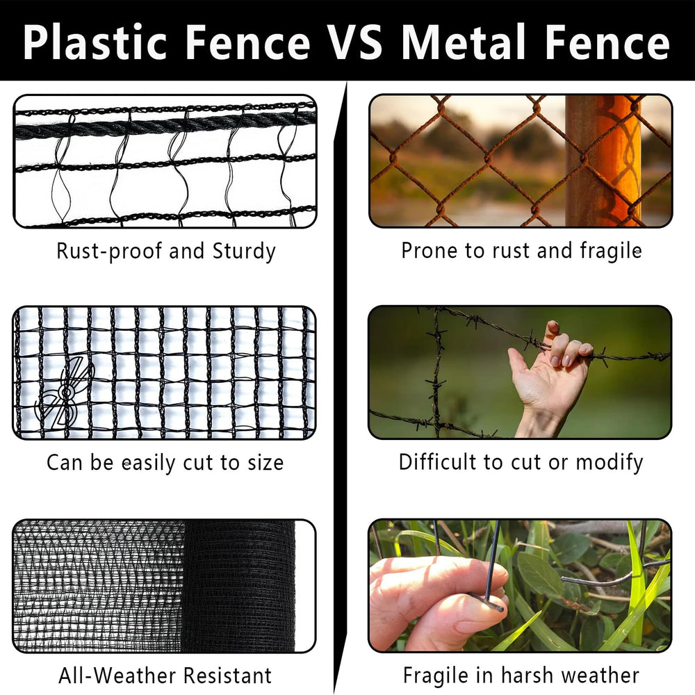 POYEE visible mesh barrier in yard deterring wildlife and helping reduce plant damage